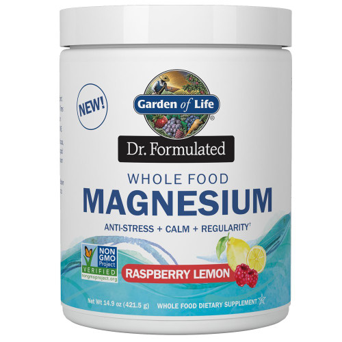 Garden of Life Dr. Formulated, Whole Food Magnesium, Raspberry Lemon, 14.9 oz (421.5 g)