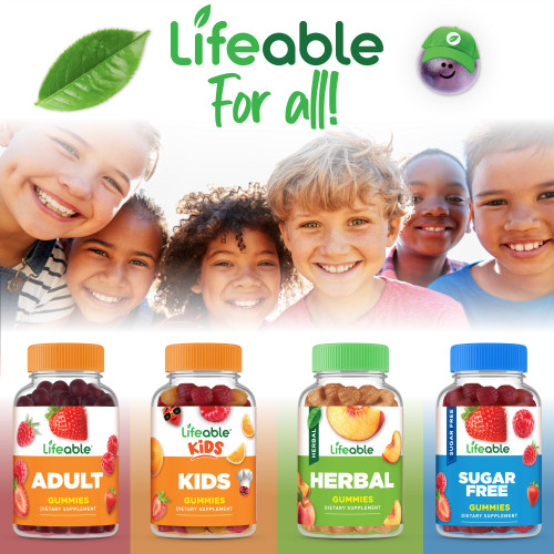 Lifeable Kids Biotin Gummies | 5,000mcg | Great Tasting Natural Flavor Biotin Supplement | Vegan Non GMO Hair Gummies | for Hair Skin and Nails | 90 Gummies