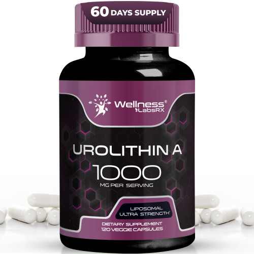 Liposomal Urolithin A Supplement Capsules 1,000mg - Urolithin A+ Supplement for Cellular Renewal & Mitochondrial Support, Ultra-Strength Muscle Health - Third-Party Tested 120 Capsules - Made in USA