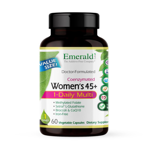EMERALD LABS Women's 45+ 1-Daily Multi - Complete Multivitamin for Comprehensive Support, Bone & Heart Health* - Designed for Women 45+ - Gluten-Free & Vegetarian- 60 Vegetable Capsules