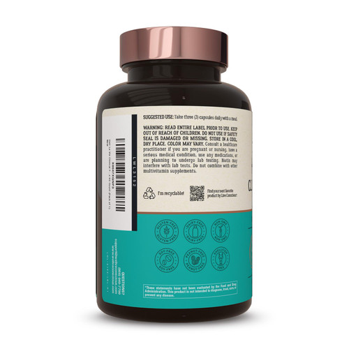 Hair La Vie Live Conscious Clinical Formula Hair Growth Vitamins for Women and Men w/Biotin, Collagen & Saw Palmetto (Pack of 1)