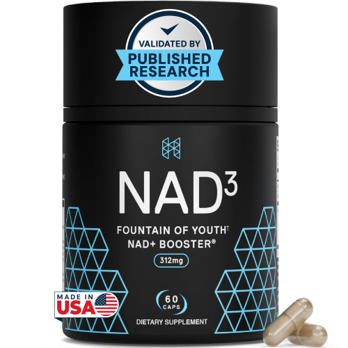 HPN NAD3 Clinical NAD+ Booster, Cellular Health & Natural Energy - NAD Supplement for Healthy Aging, Metabolic Support, NRF2 & Longevity, Nicotinamide Riboside & NMN Alternative, 60ct, 30-Day Supply