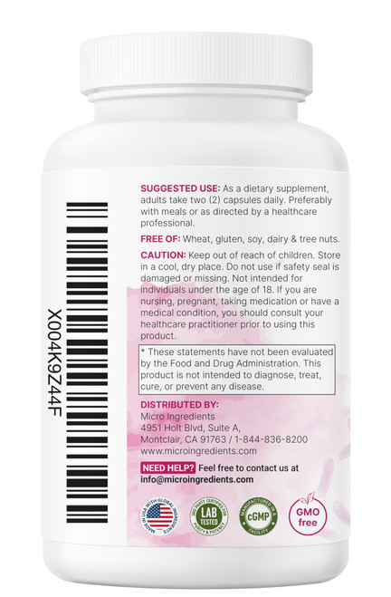 Micro Ingredients Probiotics for Women 100 Billion CFU, 120 Veggie Capsules | 40 Strains Womens Probiotic Blend with Cranberry, D-Mannose & More | pH Balance, Urinary Tract & Gut Health Support