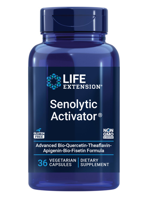 Life Extension Senolytic Activator®*, Healthy Aging, Cellular Health Support, bioavailable quercetin and Fisetin, apigenin, Black Tea theaflavins, Gluten Free, Non-GMO, Vegetarian, 36 Capsules