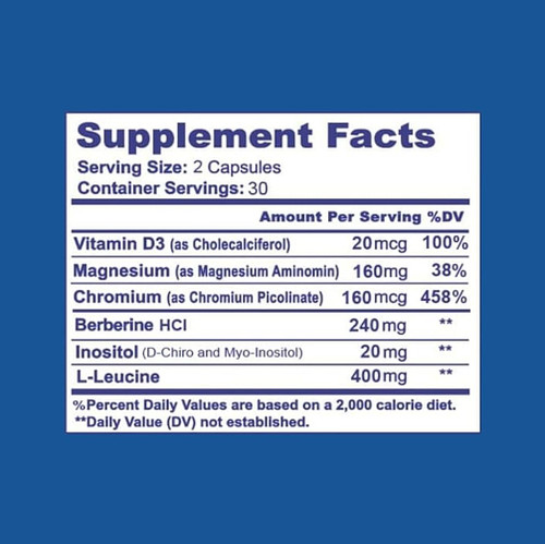 METFORMINA Natural - Weight Loss Aid - Metabolism Support - Dr Salomon (60 Capsules)