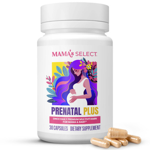 Mama's Select Prenatal Vitamins for Women – Allergen-Free, MTHFR Friendly, Methylated Folate & B Vitamins, Easy-to-Digest, Supports Fetal Development, Once Daily, Vegan, No Biotin