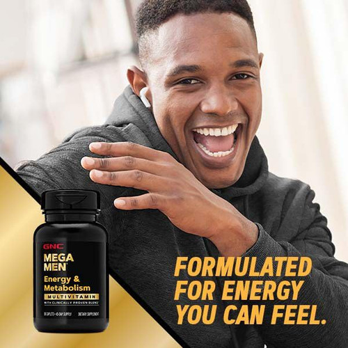 GNC Mega Men Energy & Metabolism Multivitamin | Antioxidants and Increased Calorie Burning | 90 Count