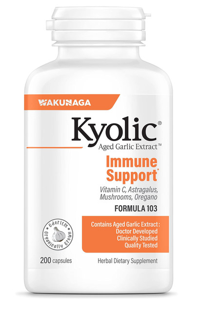 Kyolic Aged Garlic Extract Formula 103, Immune Support*, 200 Capsules