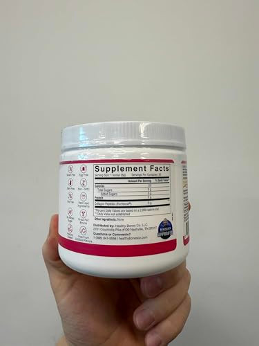 FORTIBONE Collagen Peptides Essential Bone Builder Hydrolyzed Collagen Powder for Women & Men, Clinically-Supported for Bone Strength & Density, Gluten Free & Dairy Free - Unflavored (30 Servings)