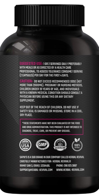 Female Libido Booster for Women - Increase Passion, Desire & Excitement - Relieve Stress, Reduce Dryness & Heighten Sensitivity, Her's Hornygoatweed Energy Supplement for Women in the Mood Enhancer