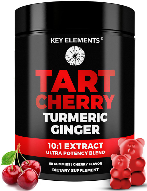[Ultra Strength] Tart Cherry Gummies Extract with Turmeric & Ginger - Natural Tart Cherry Supplement for Uric Acid Cleanse Support & Recovery Gummies