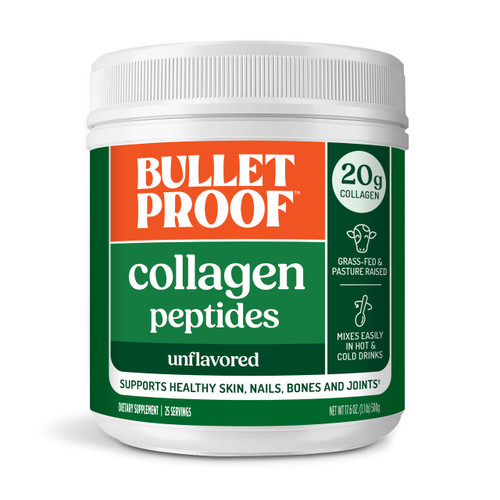 Bulletproof Unflavored Collagen Peptides Powder, 20g Grass-Fed Collagen Protein and Amino Acids for Skin, Bones and Joints, 17.6 Ounces
