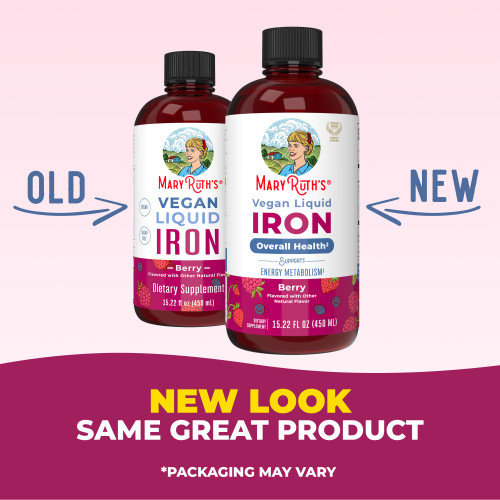 Iron Supplement for Women Men & Kids | Liquid Iron Supplement for Women Men & Kids | Iron for Healthy Blood & Oxygen | Ages 4 & Up | Sugar Free | Vegan | Non-GMO | Gluten Free | 15.22 Fl Oz