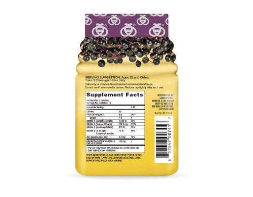 Zarbee's Adult Elderberry Immune Support Gummies, Berry 42ct