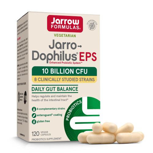 Jarrow Formulas Jarro Dophilus Probiotics 10 Billion CFU - Probiotic Supplement Capsules for Digestive Health & Gut Health for Women and Men, 120 Veggie Capsules, Up to 60 Days, Shelf Stable