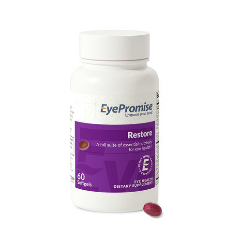 EyePromise Restore Eye Health Supplements - 60 Softgels, 30-Day Supply - Omega 3 Supplement with Lutein and Zeaxanthin, Fish Oil, EPA, DHA & Eye Vitamins and Nutrients