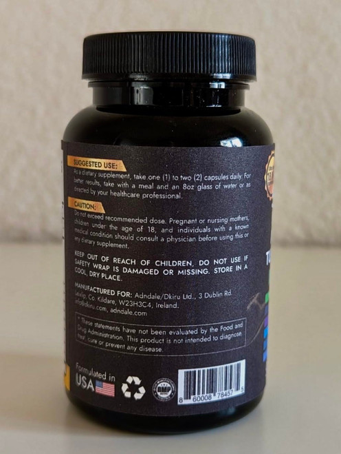 Adndale Sea Moss Capsules - Sea Moss Blend with Ashwagandha, Turmeric & Black Seed Oil - 180 Count