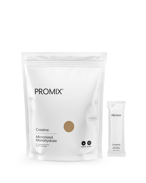 ProMix Nutrition Creatine Monohydrate Travel Packs, 5g of micronized Clean Creatine for Men and Women, Supports Muscle Growth & Recovery, Vegan - 30 Servings