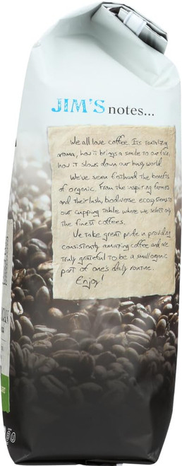 Jim's Organic Coffee - Whole Bean - Costa Rican - Case of 6 - 12 oz.