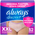 Always Discreet Adult Incontinence Underwear for Women and Postpartum Underwear, XXL, Up to 100% Bladder Leak Protection, 52 Count (4 Packs of 13)
