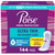 Poise Ultra Thin Incontinence Pads & Postpartum Pads for Bladder Leaks, 4 Drop Moderate Absorbency, Long Length, 144 Count, Packaging May Vary