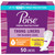 Poise Daily Thong Liners, Incontinence Panty Liners for Bladder Leaks, 1 Drop Lightest Absorbency, 50 Count of Pantiliners