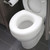 HealthSmart Enhanced Comfort 5" Raised (Round) Toilet Seat Risers for Seniors 5 Slip Resistant Pads FSA/HSA Eligible Padded Toilet Seat Elevation 15.7 x 15.2 x 6.1