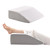 Bedluxe Leg Pillow Elevation Blood Circulation, Wedge Pillow for Legs Swelling, Leg Elevating Wedge Pillow for After Surgery, Foot Knee Pillow for Leg Rest, Sleeping, Memory Foam Top, 8in, White/Grey