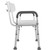 Vaunn Medical Deluxe Spa Shower Chair with Arms and Back, Bath Seat for Seniors, 350 lbs Max Weight, White With Light Gray Arms