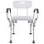 Vaunn Medical Deluxe Spa Shower Chair with Arms and Back, Bath Seat for Seniors, 350 lbs Max Weight, White With Light Gray Arms