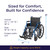 Drive Medical Blue Streak Lightweight Foldable Wheelchair - Enhanced Mobility Support - Durable Construction - Padded Comfort - Swing-Away Leg Rests - Desk Arms - Blue/Black - 18 Inch Seat