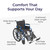 Drive Medical Blue Streak Lightweight Foldable Wheelchair - Enhanced Mobility Support - Durable Construction - Padded Comfort - Swing-Away Leg Rests - Desk Arms - Blue/Black - 18 Inch Seat