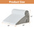 3PCS Wedge Pillow Set for After Surgery, Wedge Pillow for Acid Reflux Relief, Bed Wedge Pillow with Adjustable 9&12inch for Headboard,Sleeping, Orthopedic Memory Foam for Neck&Back Support, White/Grey