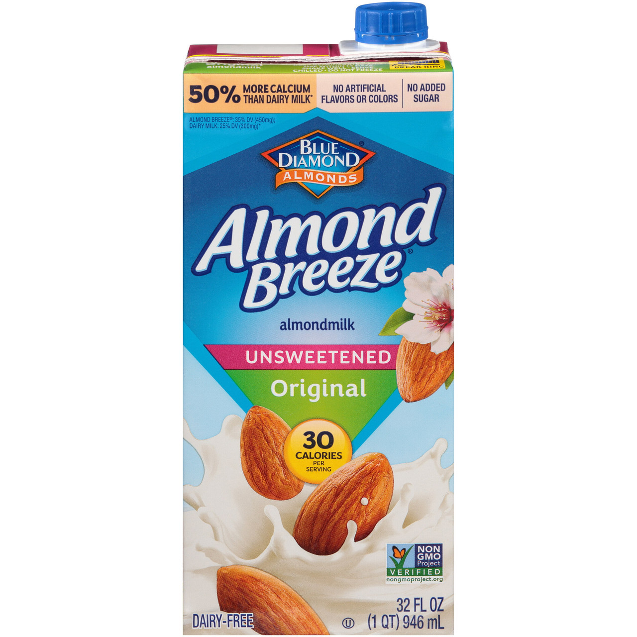 BLUE DIAMOND ORIGINAL ALMOND BREEZE UNSWEETENED ( 12X32 OZ )