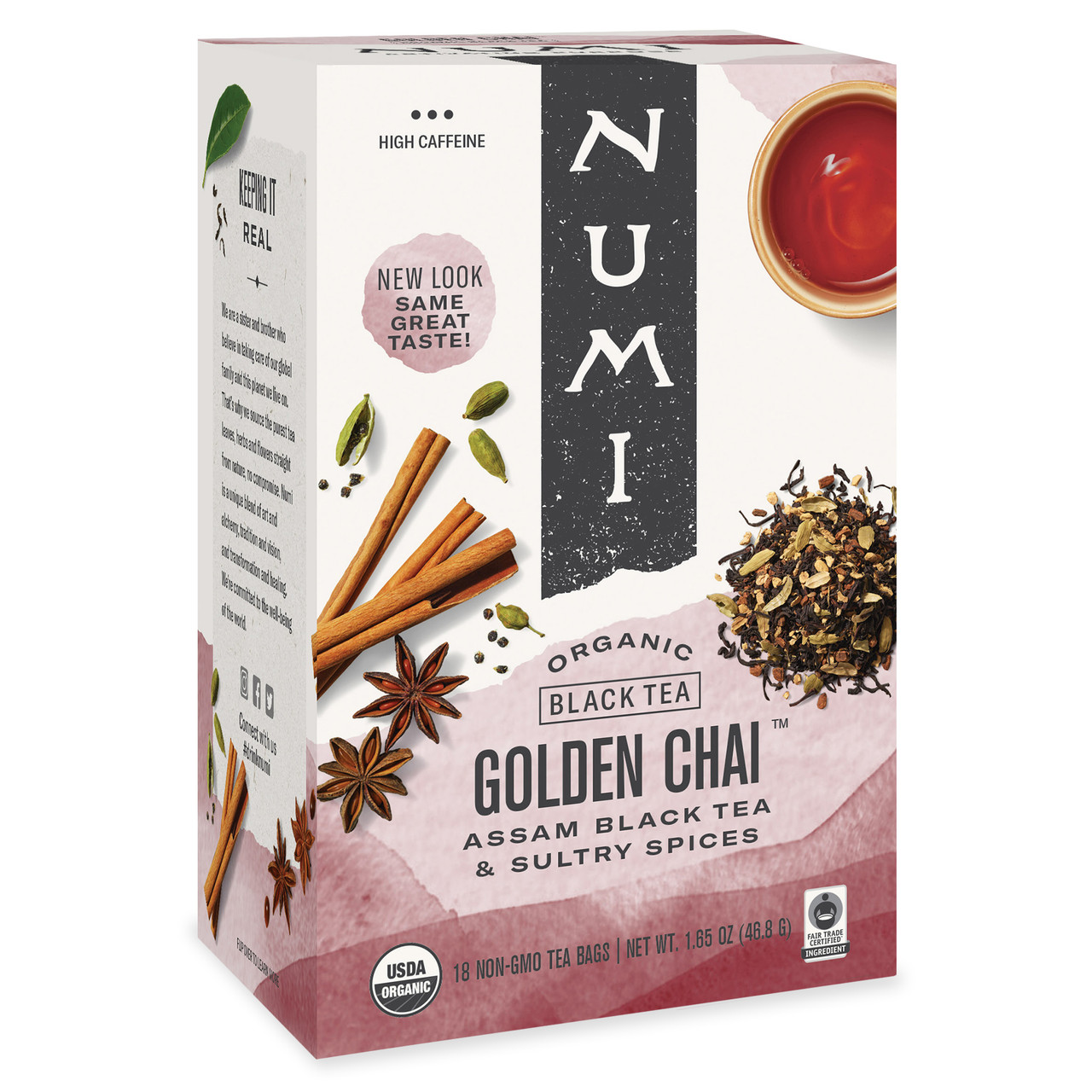 NUMI TEA GOLDEN CHAI BLACK TEA ( 6X18 BAG )