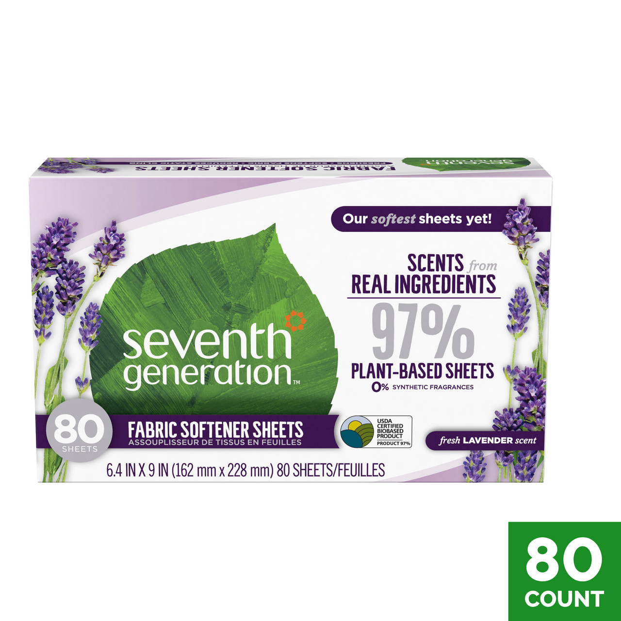 7 GEN EUC LAV SFTNR SHTS ( 4 X 80 CT )