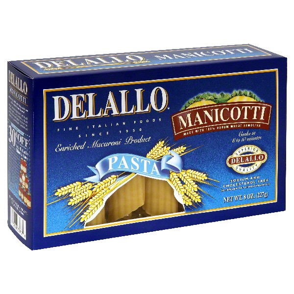 DELALLO PASTA MANICOTTI ( 12X8 OZ )