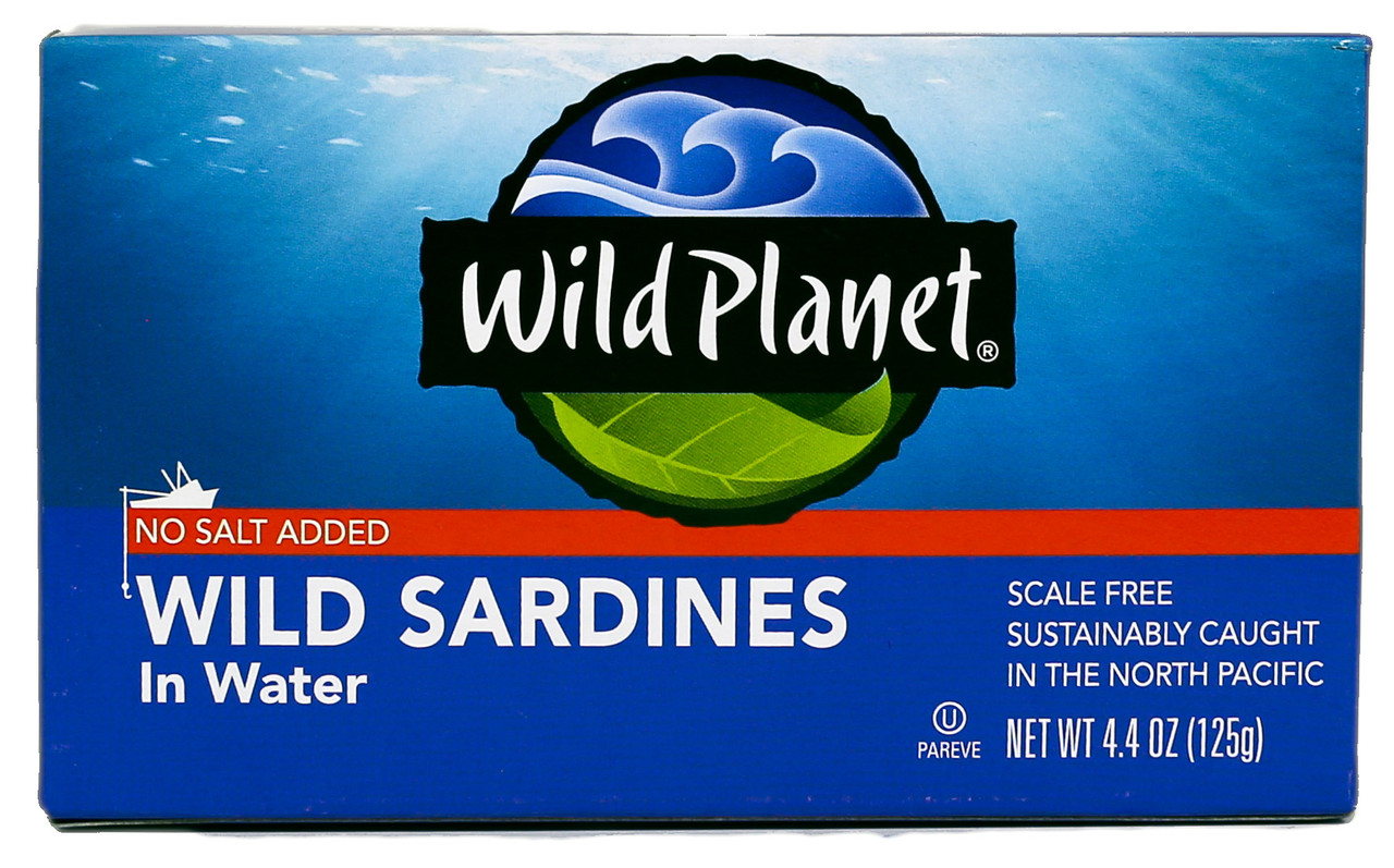 WILD PLANET SARDINES NO SALT IN WATER ( 12X4.37 OZ )