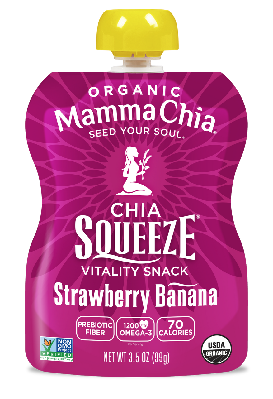 MAMMA CHIA ORGANIC CHIA SQUEEZE STRAWBERRY BANANA ( 16X3.5 OZ )