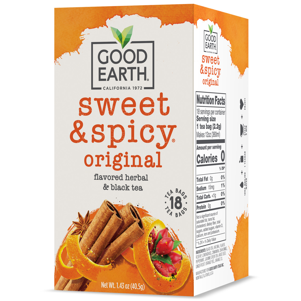 GOOD EARTH HERBAL TEA SWEET & SPICY ( 6X18 BAG )