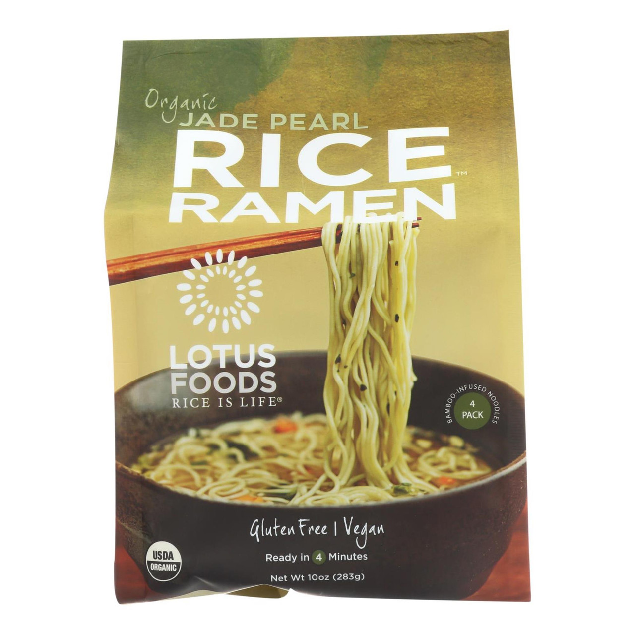LOTUS FOODS ORGANIC RICE RAMEN NOODLES JADE PEARL RICE ( 6X10 OZ )
