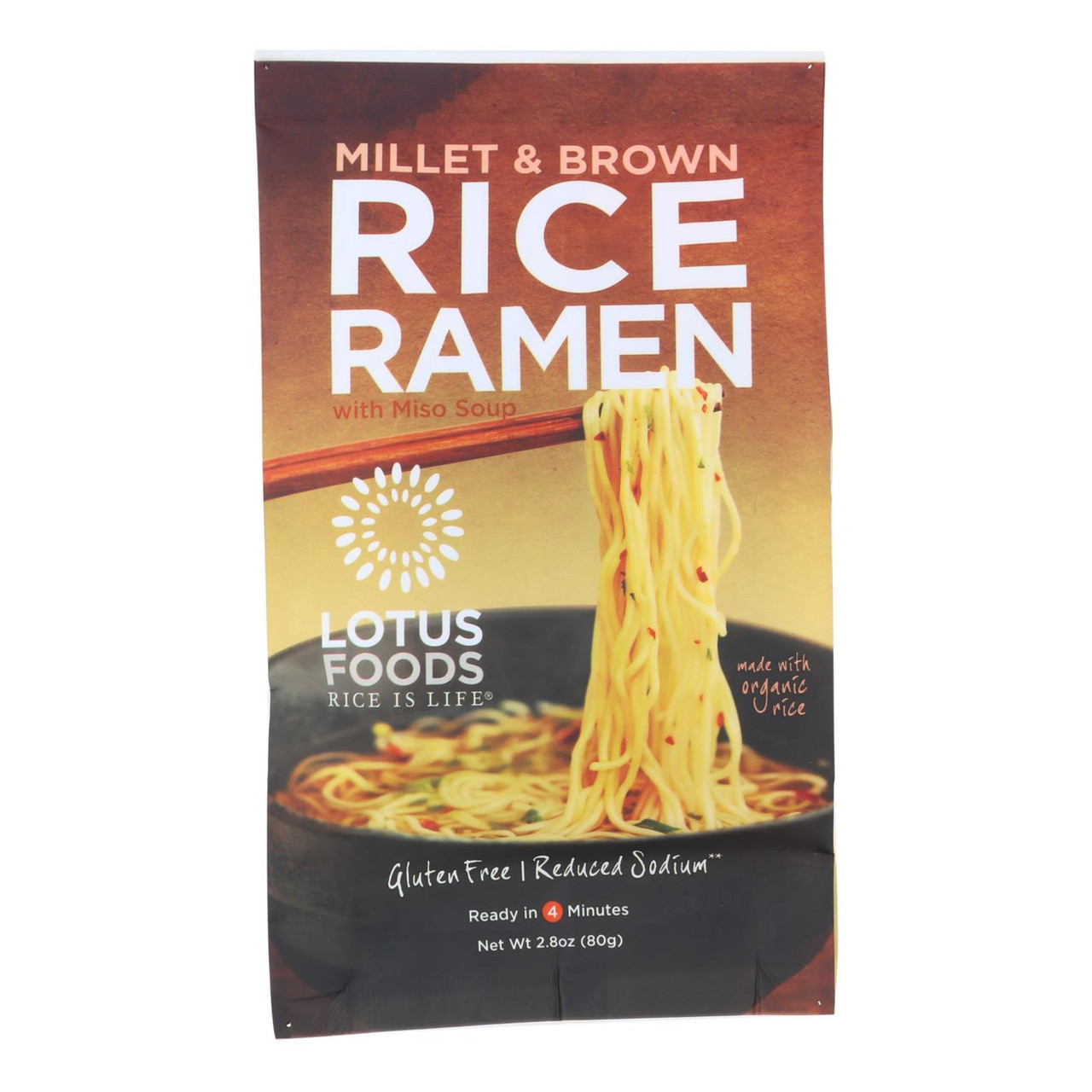 LOTUS FOODS RICE RAMEN NOODLES MILLET AND BROWN RICE WITH MISO SOUP ( 10X2.8 OZ )