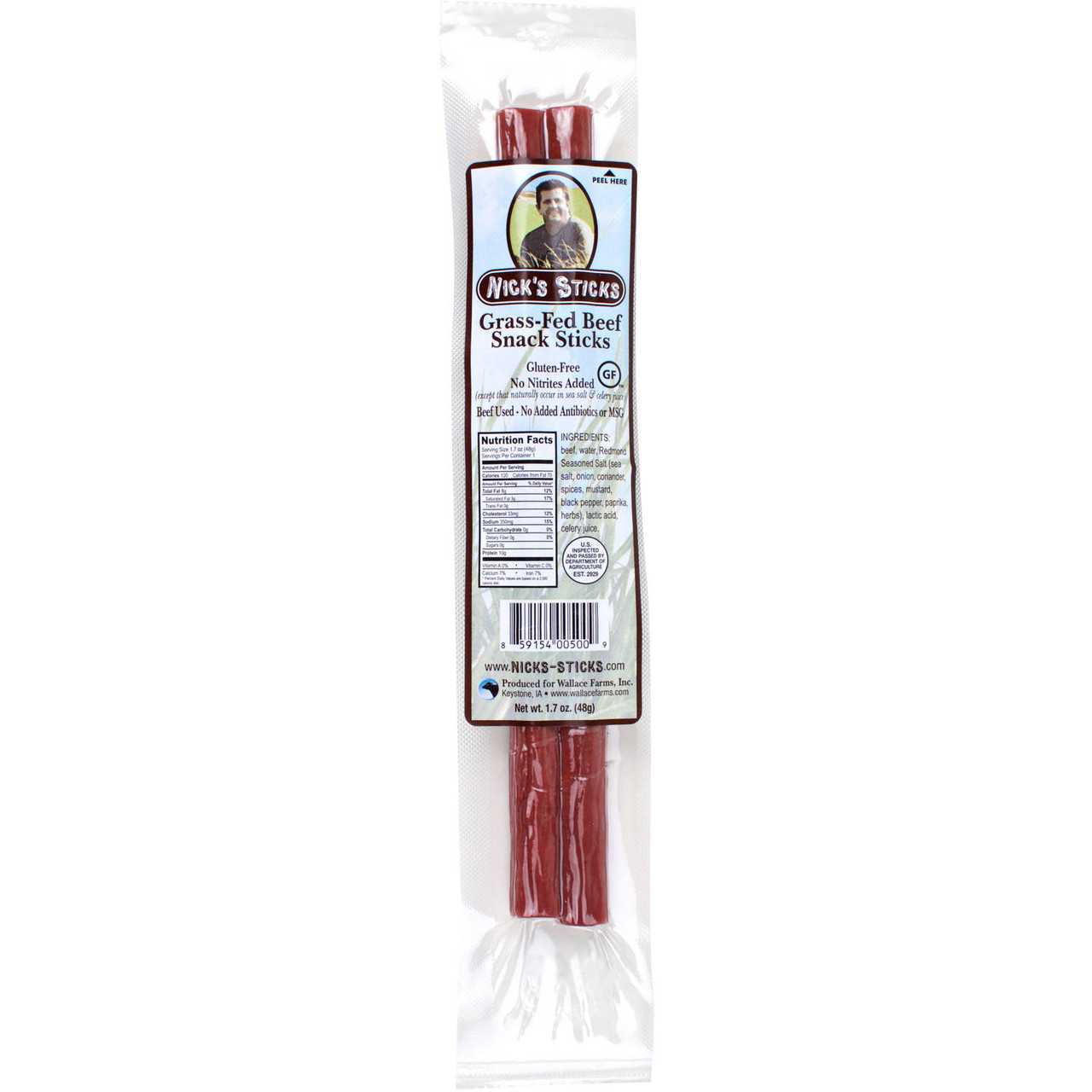 NICK'S STICKS 100% GRASS-FED BEEF SNACK STICKS ( 25X1.7 OZ )