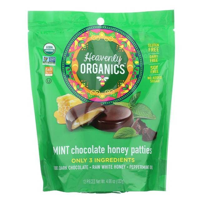 HEAVENLY ORGANICS MINT CHOCOLATE HONEY PATTIES ( 6X4.66 OZ )