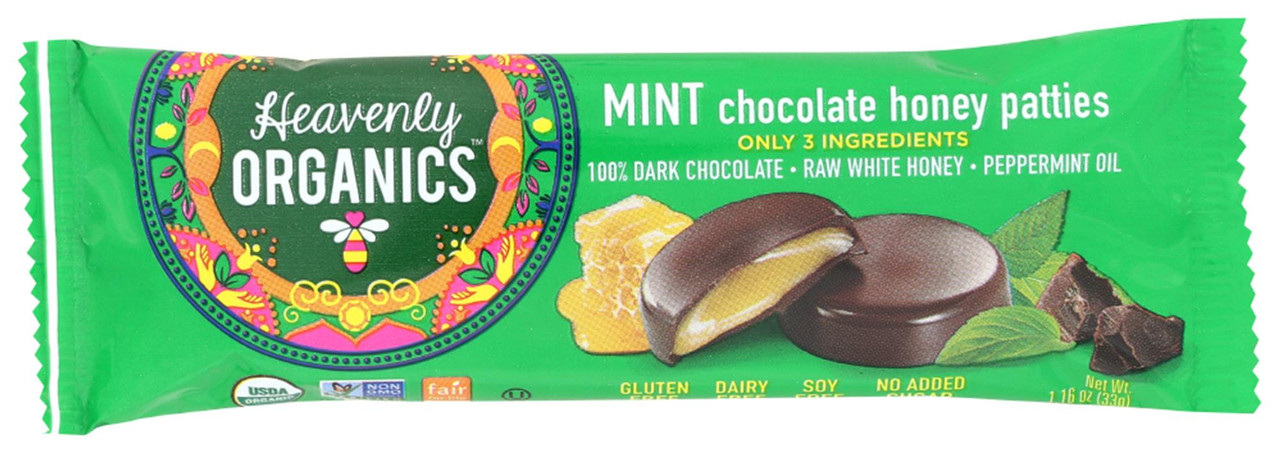 HEAVENLY ORGANICS HONEY PATTIES CHOCOLATE MINT ( 16X1.2 OZ )
