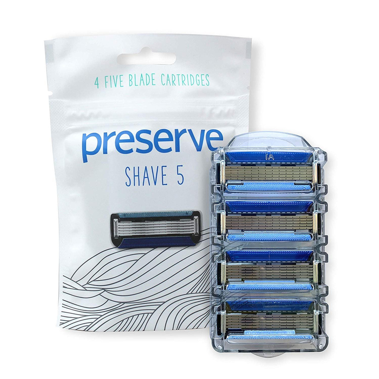 PRESERVE REPLACEMENT CARTRIDGES FOR PRESERVE SHAVE FIVE RECYCLED RAZOR 4CT ( 6X4 CT )