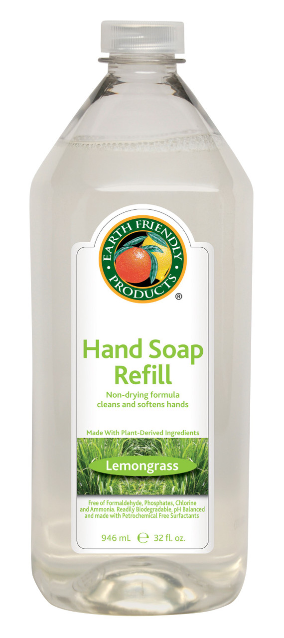 EARTH FRIENDLY LIQUID HAND SOAP REFILL LEMONGRASS ( 6X32OZ )
