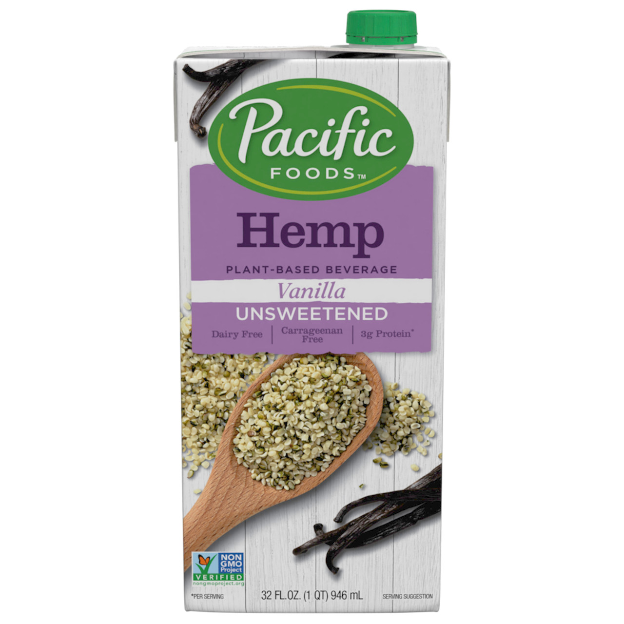 PACIFIC NATURAL FOODS HEMP MILK UN SWEET VAN ( 12X32OZ )