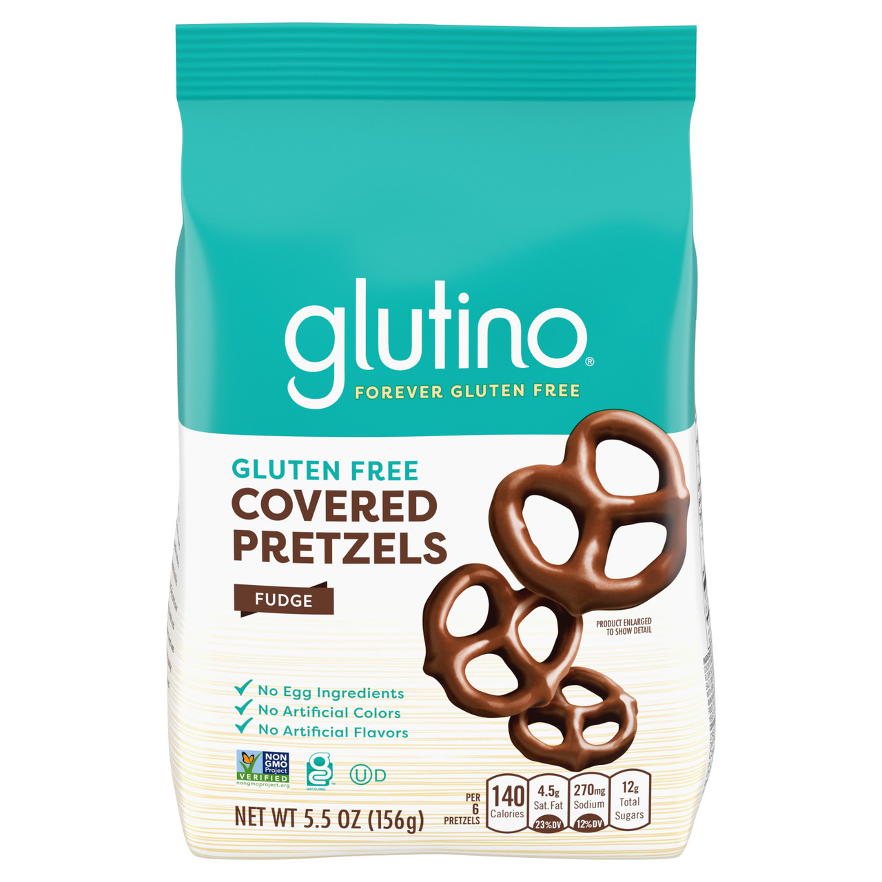GLUTINO CHOCOLATE COV PRETZELS ( 12X5.5OZ )