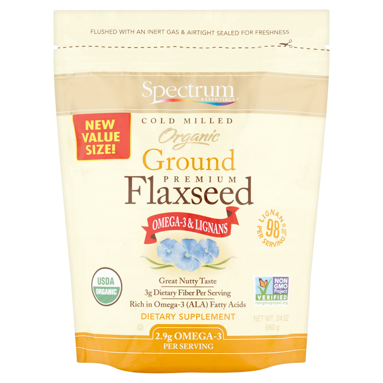 SPECTRUM ESSENTIALS GROUND FLAX VALSZ ( 1X24OZ )